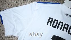 RONALDO #7 REAL MADRID CF Official Player Home Soccer Jersey XL 2010-2011 LFP