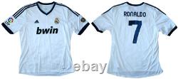 RONALDO #7 REAL MADRID CF Official Player Home Soccer Jersey XL 2012-2013 LFP