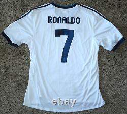 RONALDO #7 REAL MADRID CF Official Player Home Soccer Jersey XL 2012-2013 LFP