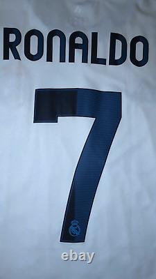 RONALDO #7 REAL MADRID CF Official Player Home Soccer Jersey XL 2012-2013 LFP