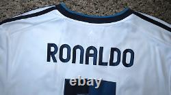 RONALDO #7 REAL MADRID CF Official Player Home Soccer Jersey XL 2012-2013 LFP