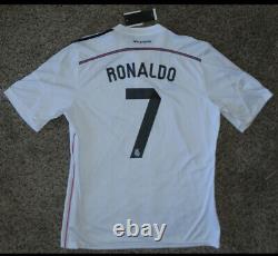 RONALDO #7 REAL MADRID CF Official Player Home Soccer Jersey XL 2014-2015 WC