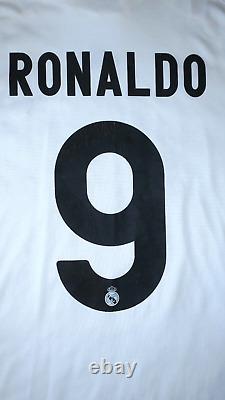 RONALDO #9 REAL MADRID CF Official Player Home Soccer Jersey XL 2009/10 CR9 UCL