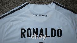 RONALDO #9 REAL MADRID CF Official Player Home Soccer Jersey XL 2009/10 CR9 UCL