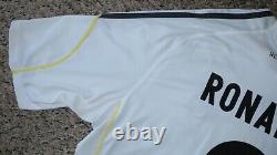 RONALDO #9 REAL MADRID CF Official Player Home Soccer Jersey XL 2009/10 CR9 UCL