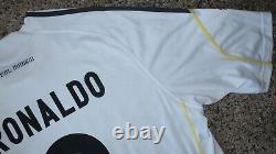 RONALDO #9 REAL MADRID CF Official Player Home Soccer Jersey XL 2009/10 CR9 UCL