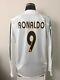 RONALDO #9 Real Madrid Long Sleeve Home Football Shirt Jersey 2004/05 (L)