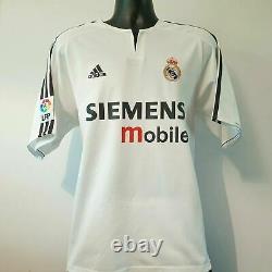 R. CARLOS 3 Real Madrid Shirt Large 2003/2004 Adidas Jersey Home