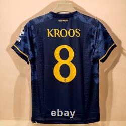 R. Madrid AWAY 23/24 Football Soccer NAVY BLUE XL (Teenager) Slim KROOS