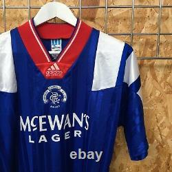 Rangers Adidas Home Shirt 1992/1993'7' M MEDIUM Top Kit Jersey