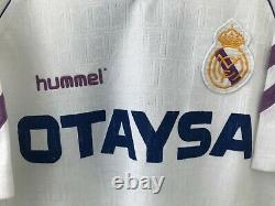 Rare Match Worn Real Madrid 1990/1991 Home Football Shirt Jersey Camiseta Hummel