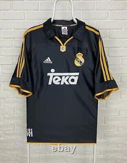 Rare Real Madrid 1999 2000 2001 Adidas #10 Figo Soccer Jersey Football Size L