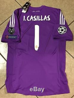 Rare Spain Iker Casillas Real Madrid Football Adidas Shirt Jersey Size S, XL