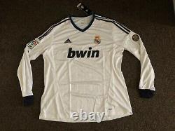 Rare Vintage Real Madrid Ronaldo era home long sleeve soccer jersey 2012/13 BNWT