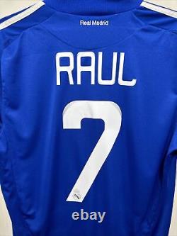 Raúl #7 Mens MEDIUM El Angel De Madrid Real Madrid Away Vintage Jersey