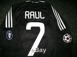 Raul Real Madrid 2008 2009 UEFA Jersey Shirt Camiseta Spain Espana Maglia L