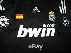 Raul Real Madrid 2008 2009 UEFA Jersey Shirt Camiseta Spain Espana Maglia L
