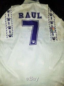 Raul Real Madrid Kelme 1996 1997 ISSUE MATCH WORN Jersey Spain Camiseta Shirt XL
