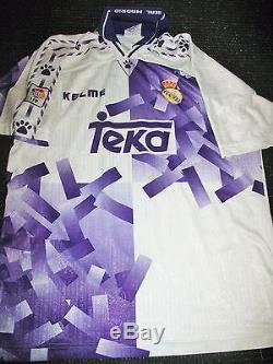 Raul Real Madrid Kelme TEKA Jersey MATCH WORN Camiseta 1996 1997 Shirt Trikot L