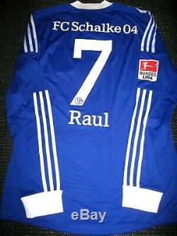 Raul Schalke 04 2011 2012 LAST MATCH Issue Jersey Shirt Camiseta Real Madrid L