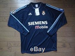 Real Madrid 100% Original Jersey Shirt 2003/04 Away M Still BNWT Long Sleeves