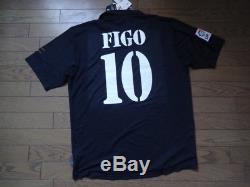 Real Madrid #10 Figo 100% Original Centenary Jersey 2002 Away Kit L NWT NEW Rare
