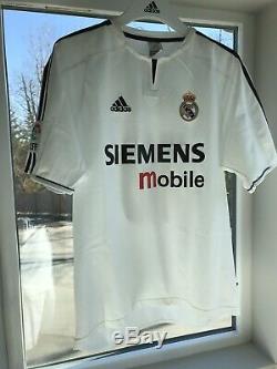 Real Madrid #10 Figo 100% Original Jersey Shirt M 2003/2004 Home Rare