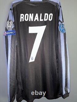 Real Madrid 16/17 Ronaldo #7 Long Sleeve Champions League Jersey NWT