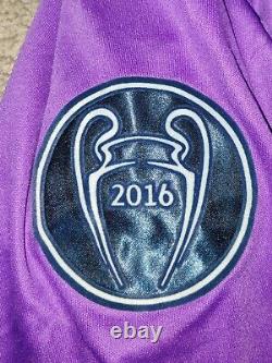 Real Madrid 16/17 Ronaldo #7 UCL Final 2017 Away Purple Jersey Soccer Adidas M