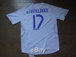 Real Madrid #17 v. Nistelrooy 2007/08 100% Original Jersey Shirt L Still BNWT