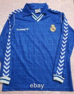 Real Madrid 1987-90 Away Long Sleeve Jersey Shirt Camiseta L Mint Condition Rare