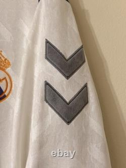 Real Madrid 1992 home Long Sleeve Jersey Size Large