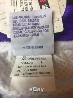 Real Madrid 1997-1998 Home Soccer Jersey Shirt BNWT Size Large Made in Spain