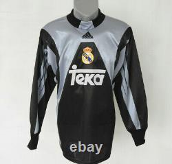 Real Madrid 1998 1999 Goalkeeper Jersey Adidas Vintage Black Shirt Size M Retro