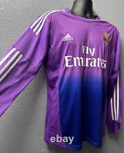 Real Madrid #1 Iker Casillas GK Adidas Soccer Jersey Men's SZ L Purple Used