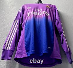 Real Madrid #1 Iker Casillas GK Adidas Soccer Jersey Men's SZ L Purple Used