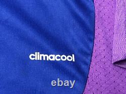 Real Madrid #1 Iker Casillas GK Adidas Soccer Jersey Men's SZ L Purple Used
