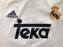 Real Madrid 2000 2001 Home Football Shirt Jersey Adidas Vintage # 10 Figo