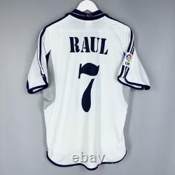 Real Madrid 2000 2001 Home Football Soccer Jersey Adidas 685331 #7 Raul Adidas