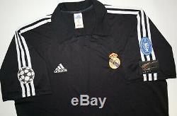 Real Madrid 2001/2002 Away CL Shirt Soccer Jersey Camiseta Centenary 100 Years L