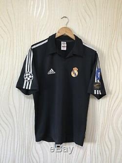 Real Madrid 2001 2002 Away Football Shirt Soccer Jersey Adidas Black