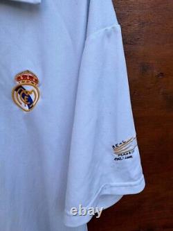 Real Madrid 2001/2002 Home Football Shirt Jersey Adidas Size L Centenary