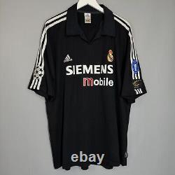 Real Madrid 2002/2003 Home Shirt Jersey Adidas Size XL Centenary #3 R. Carlos