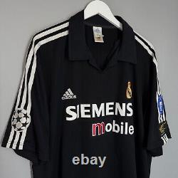 Real Madrid 2002/2003 Home Shirt Jersey Adidas Size XL Centenary #3 R. Carlos