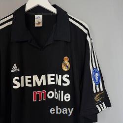 Real Madrid 2002/2003 Home Shirt Jersey Adidas Size XL Centenary #3 R. Carlos