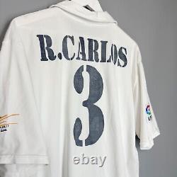 Real Madrid 2002/2003 Home Shirt Jersey Adidas Size XL Centenary #3 R. Carlos