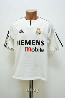 Real Madrid 2003/2004 Home Football Shirt Jersey Adidas #5 Zidane Size S Adult