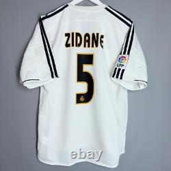 Real Madrid 2003/2004 Home Football Shirt Jersey Adidas #5 Zidane Size XL