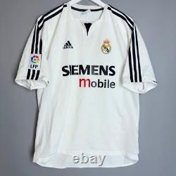 Real Madrid 2003/2004 Home Football Shirt Jersey Adidas #5 Zidane Size XL