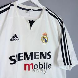 Real Madrid 2003/2004 Home Football Shirt Jersey Adidas #5 Zidane Size XL